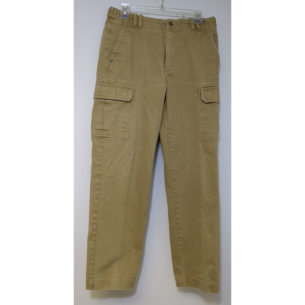 Brooks Brothers 346‎ Twill Baggy Cargo Pants Mens Size 33x30 Y2K Canvas Vintage